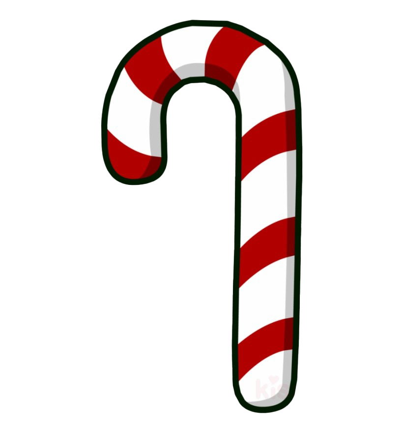 Christmas Candy Cane Png File (white, black, maroon)