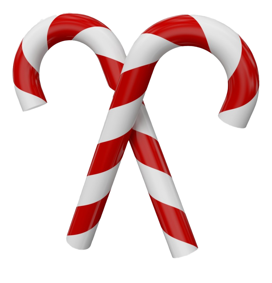 Christmas Candy Cane Transparent Png (white, silver, lavender)