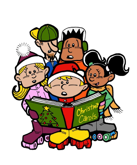 Christmas Caroling Png Free Download (silver, black, white, gold, olive)