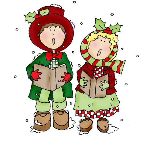 Christmas Caroling Png Photos (black, maroon, silver, salmon)