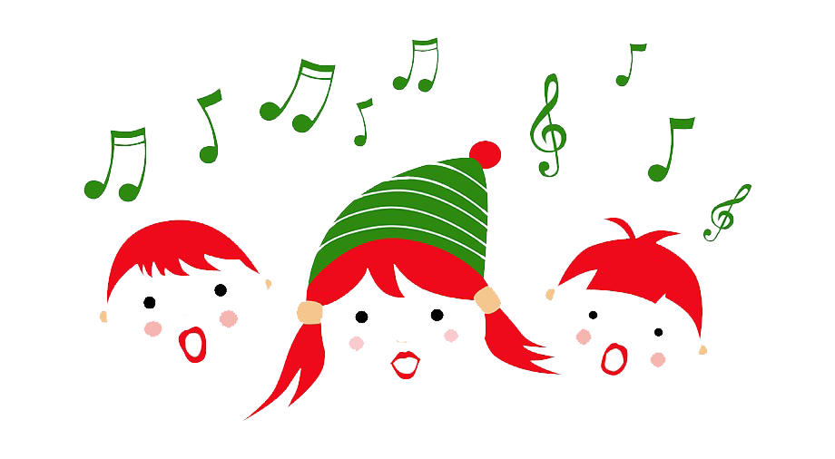 Christmas Caroling Png Pic (white, red)