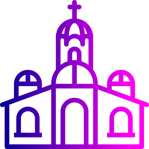 Christmas Church Transparent Png (black, indigo, purplish red, purple)