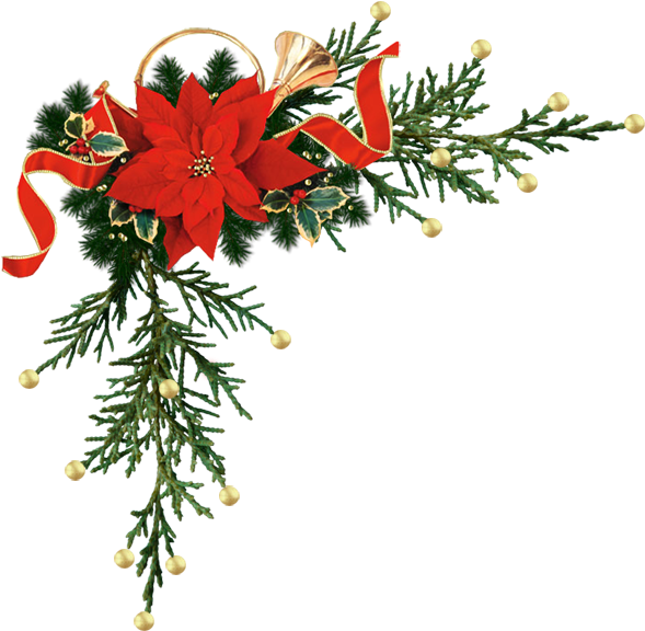 Christmas Corner Png Free Image (black, gray)