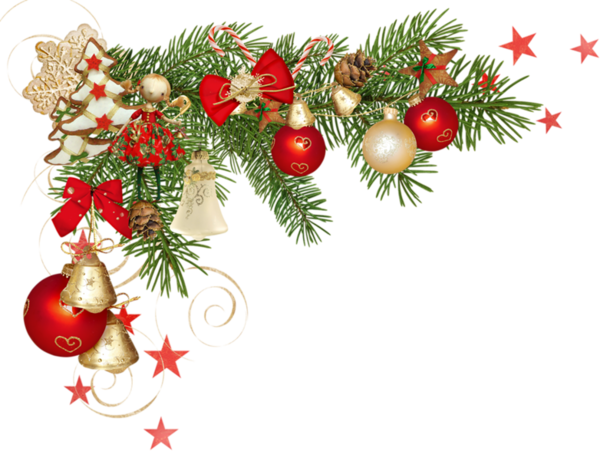 Christmas Corner Png Hd Image (black)