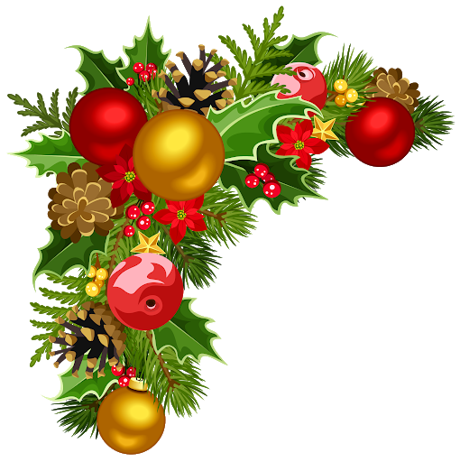 Christmas Corner Png Pic (chocolate, black, maroon)