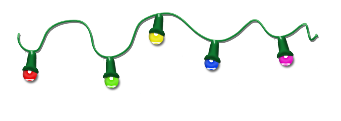 Christmas Decoration Lights Png Photo (black)