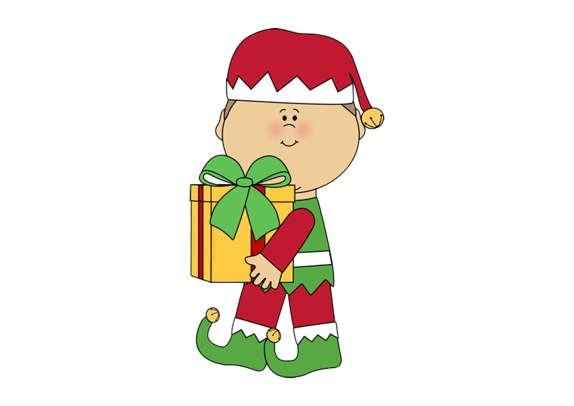 Christmas Elf Png File (pink, gray, gold, white, red)