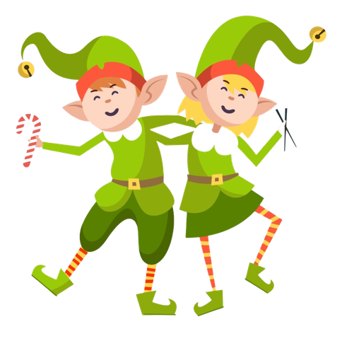 Christmas Elf Transparent Png (olive, black, pink)