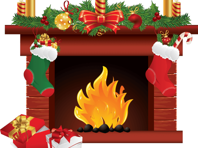 Christmas Fireplace Png File (black, maroon, chocolate)