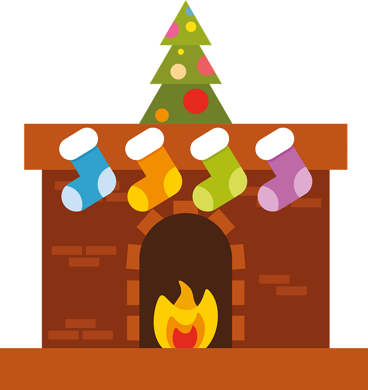 Christmas Fireplace Png Pic (white, gray, maroon, chocolate)