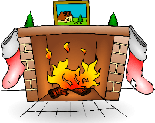 Christmas Fireplace Png (black, greenish blue, olive, silver)