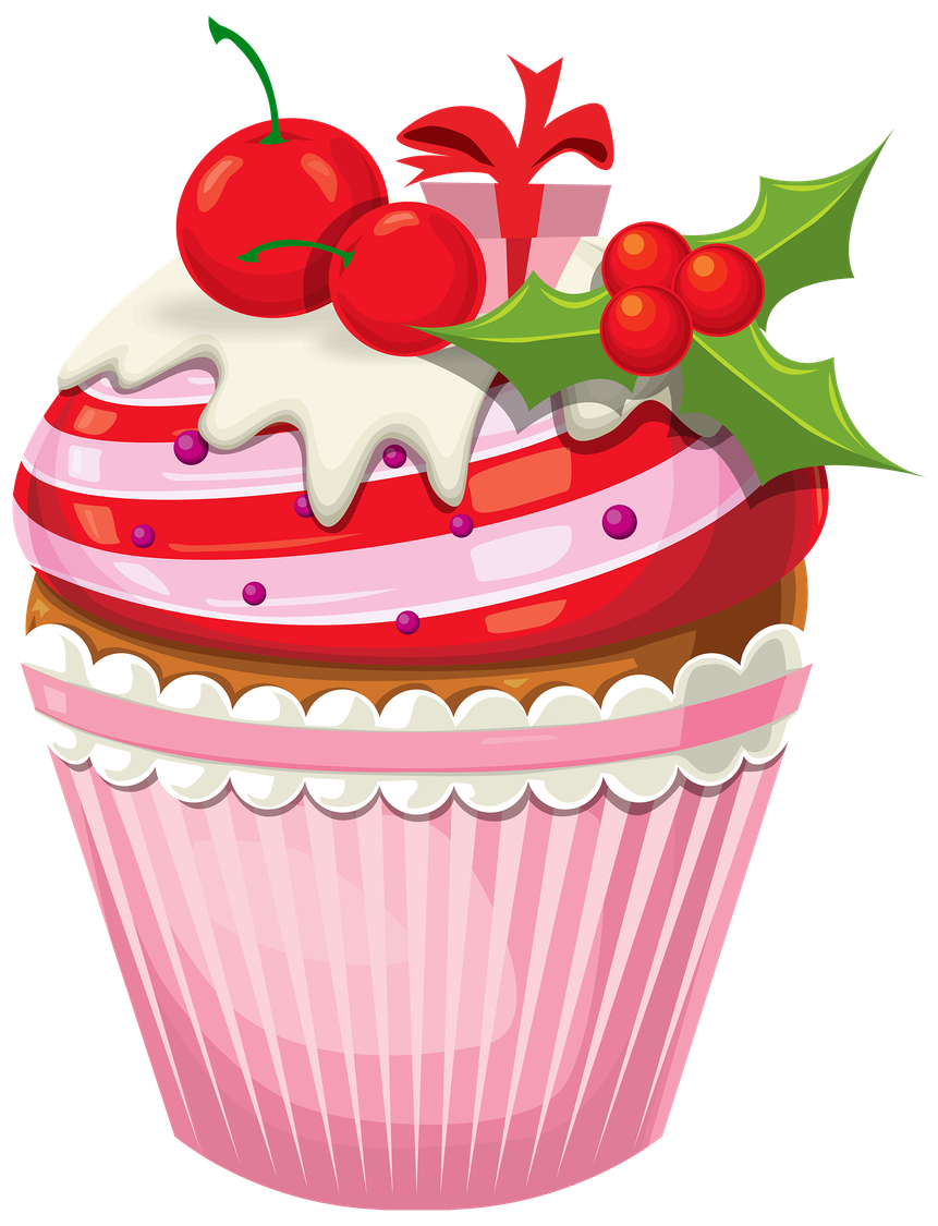 Christmas Food Png Clipart (red, black, white, beige, pink)