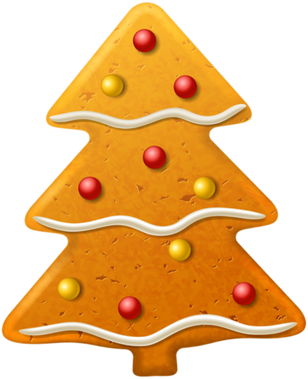 Christmas Food Transparent Background (black, chocolate, orange)