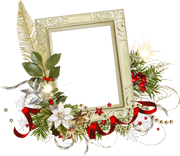 Christmas Frame Png Background (black, white)