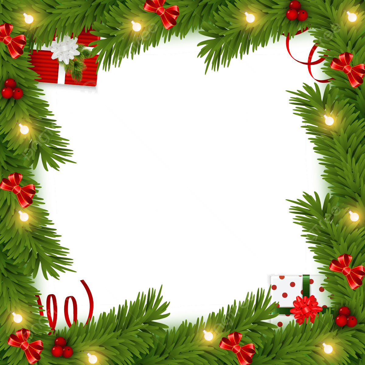 Christmas Frame Png Cutout (olive, gray, white)