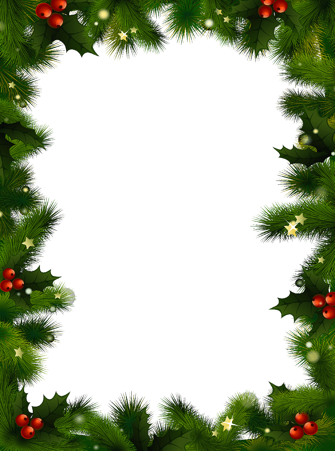 Christmas Frame Png Hd (gray, green)