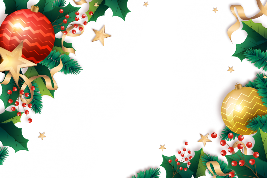 Christmas Frame Png Photos (black, white)