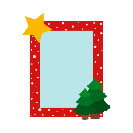 Christmas Frame (maroon, orange, mint, black, red)