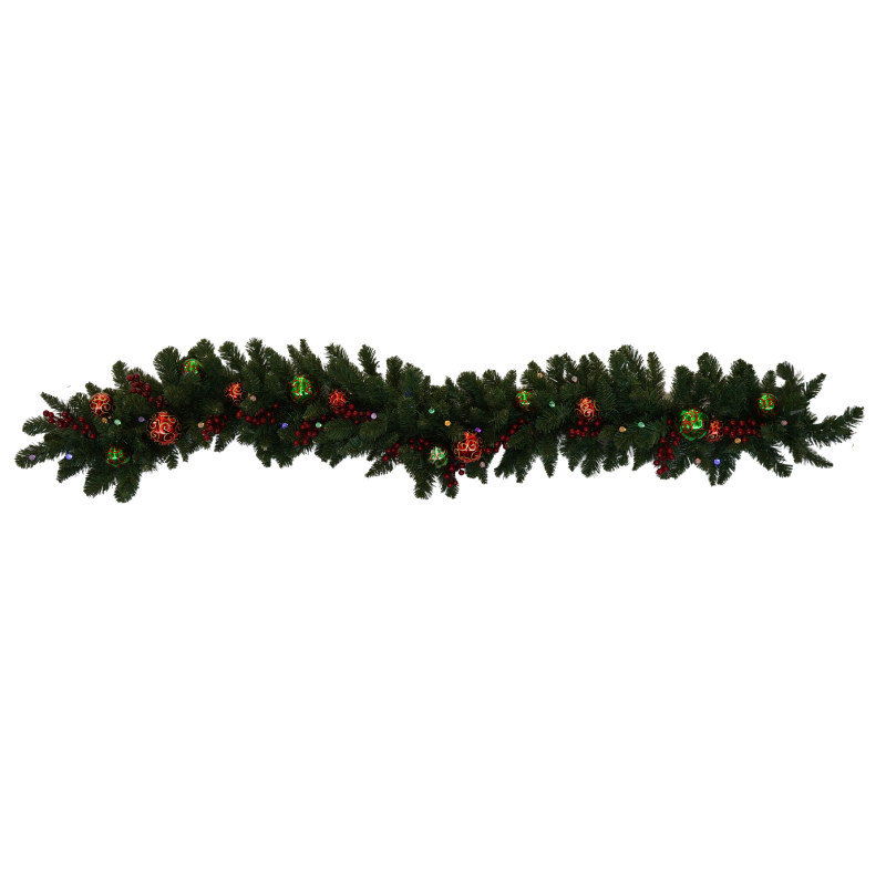 Christmas Garlands Png Hd Image (black)