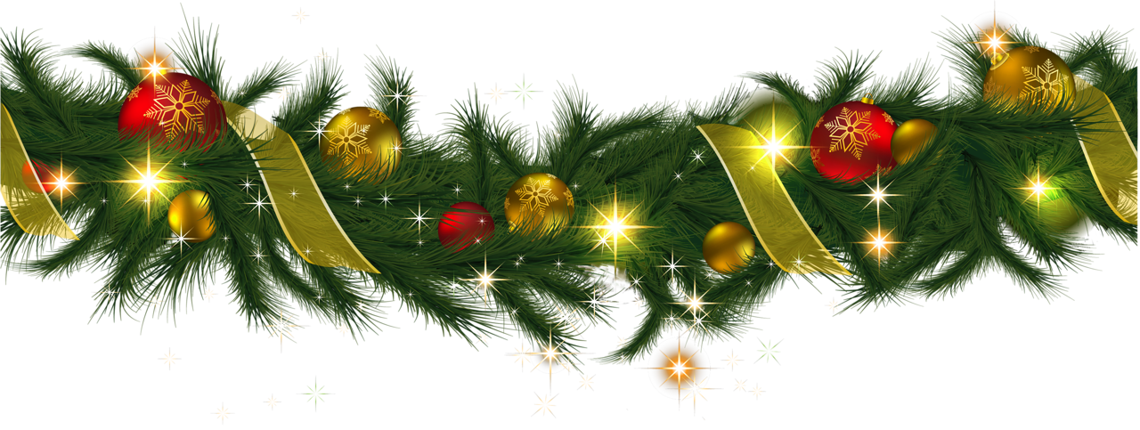 Christmas Garlands Png Image (black, green, white)