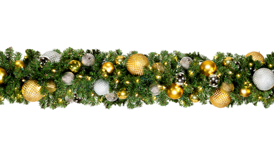 Christmas Garlands Png Picture (black, green)