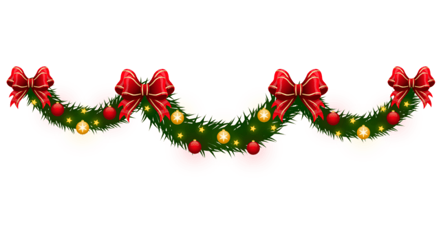 Christmas Garlands Png (gray)