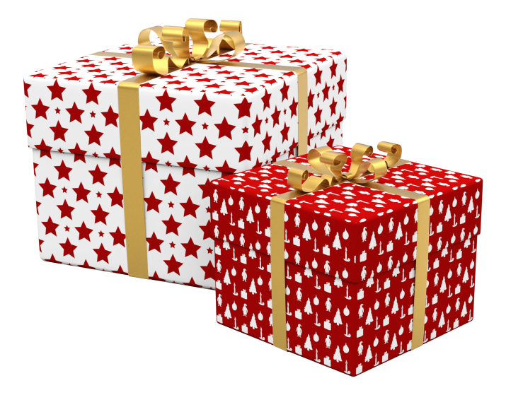 Christmas Gift Png File (black, maroon, white, lavender)