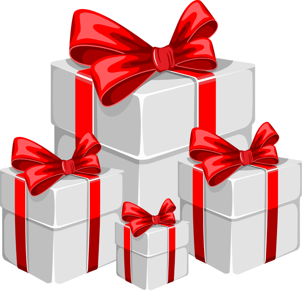 Christmas Gift Png Picture (black, red, lavender, silver)