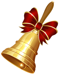 Christmas Golden Bell Png Image (black, maroon, white)