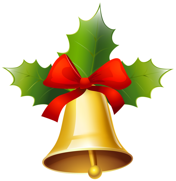 Christmas Golden Bell Png Picture (black, green, olive, red)