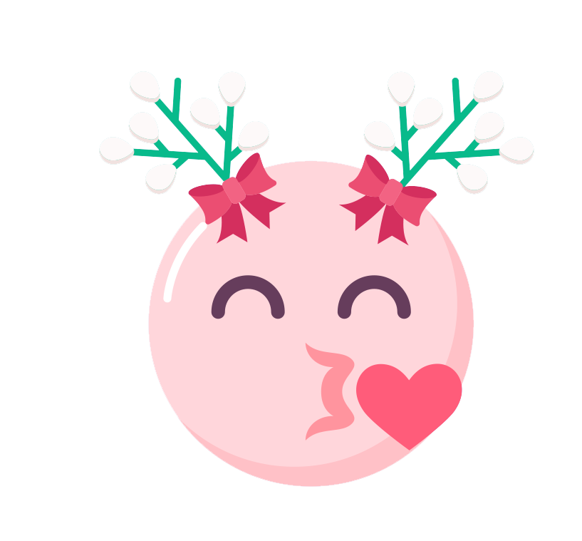 Christmas Holiday Emoji Png Picture (salmon, black, white, beige, pink)