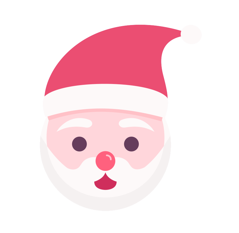 Christmas Holiday Emoji Png Transparent Picture (salmon, black, white, pink, lavender)