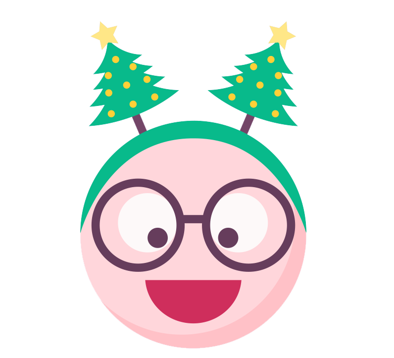 Christmas Holiday Emoji Png Transparent (chocolate, teal, black, white, pink)