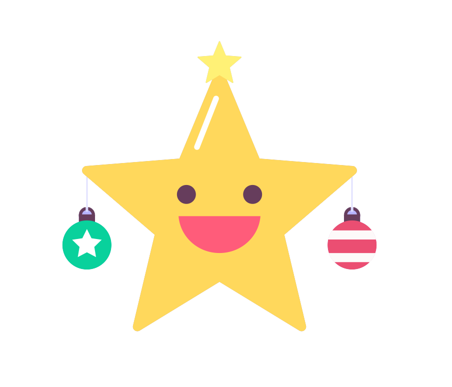 Christmas Holiday Emoji Transparent Background (black, gold, salmon)