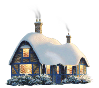 Christmas House Png Free Download (black, silver)