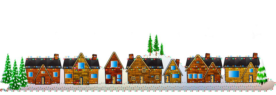 Christmas House Transparent Images Png (white)