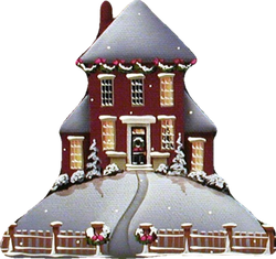 Christmas House Transparent Png (black, gray)