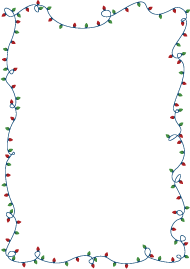 Christmas Lights Frame Png File (black, navy)