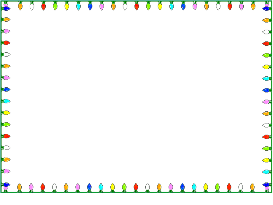 Christmas Lights Frame Png Isolated Pic (black, green)