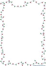 Christmas Lights Frame Png Transparent (black, white)