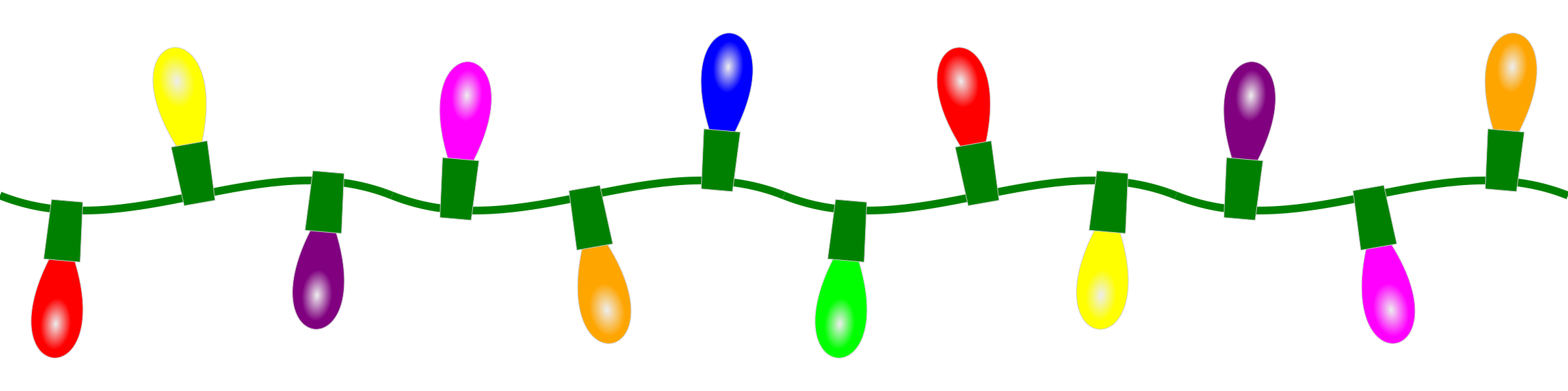 Christmas Lights Png Pic (green, black)