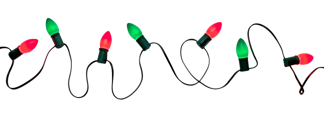 Christmas Lights Transparent Png (black)