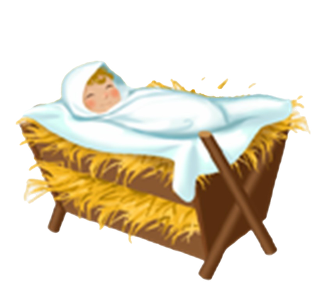 Christmas Manger Png File (white, olive, maroon, black)