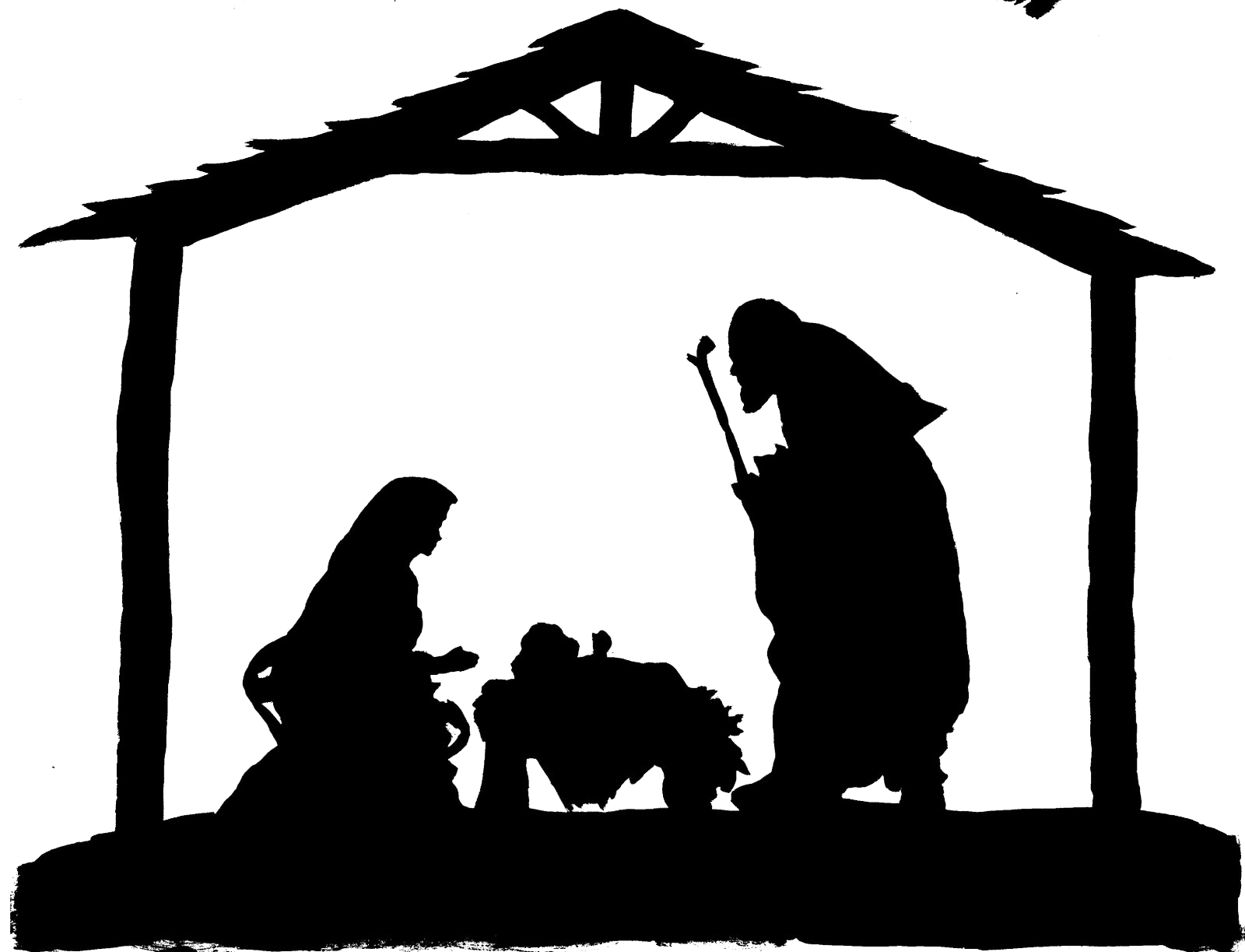 Christmas Manger Png Photo (white, silver, black)