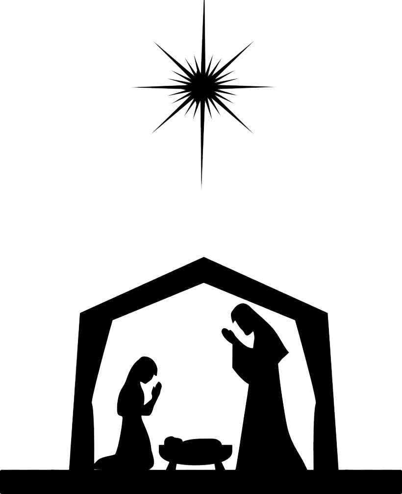 Christmas Manger Png Transparent (white, black)