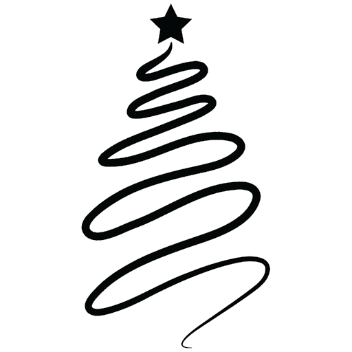 Christmas Minimalist Download Png Image (gray, black)