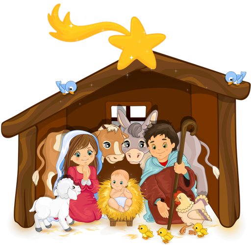 Christmas Nativity Png Pic (olive, maroon, black, gold)