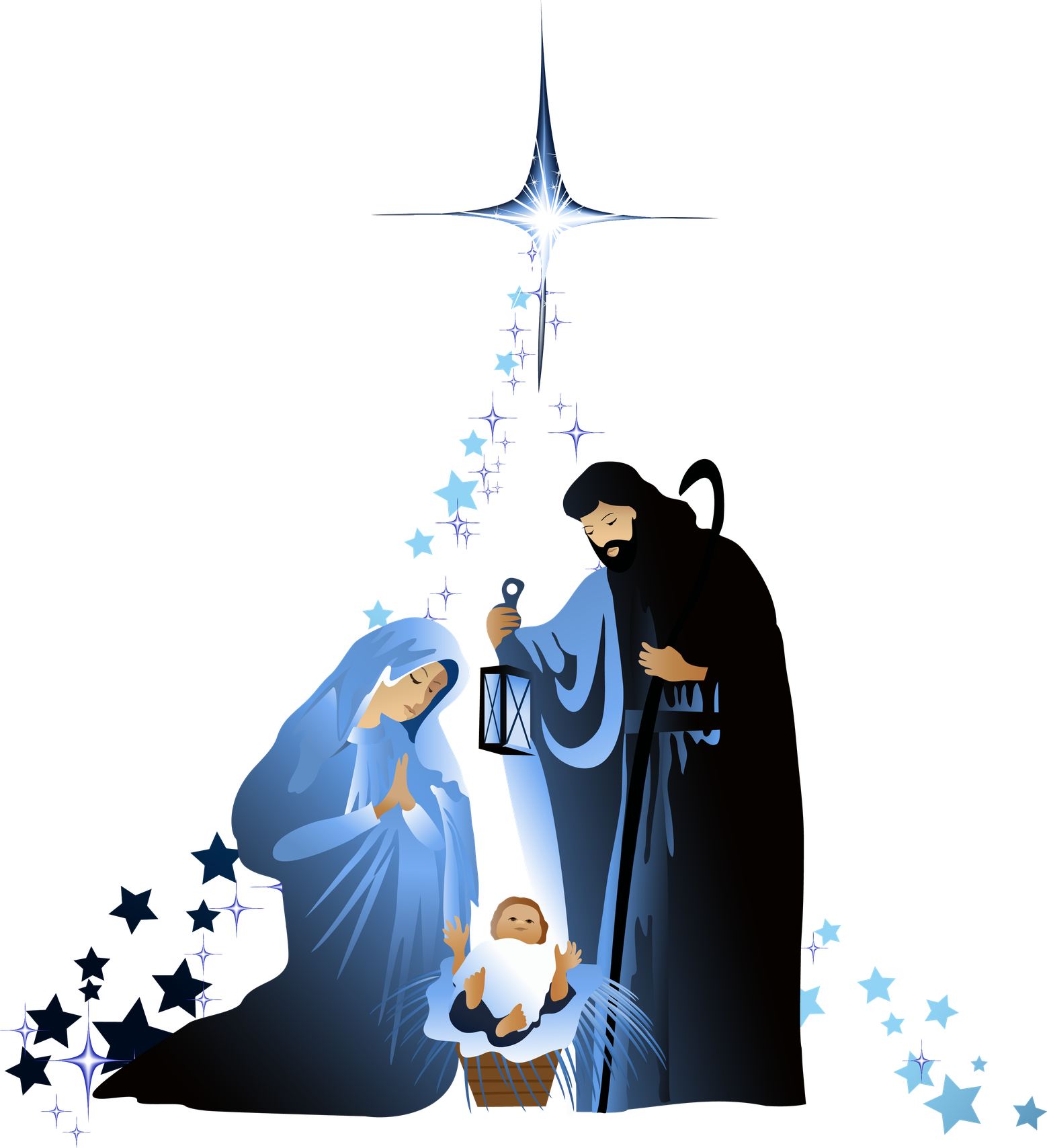 Christmas Nativity Png Transparent (black)