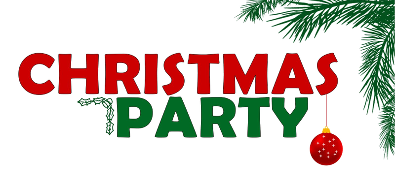 Christmas Party Png Clipart (black, red, green)