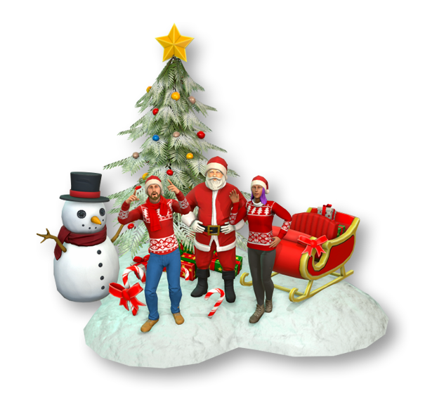 Christmas Party Png Isolated Pic (white, black, beige, gray, lavender)